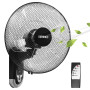 Duronic FN55 BK Ventilateur mural 60W | 5 Pâles de 40cm | Tête oscillante avec minuteur | 3 Vitesses | Télécommande | Moteur pui