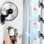 Duronic FN55 BK Ventilateur mural 60W | 5 Pâles de 40cm | Tête oscillante avec minuteur | 3 Vitesses | Télécommande | Moteur pui