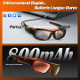Chujianxi Lunettes avec Caméra 4K, 2025 Nouvelles Lunettes Camera de Sport pour l'extérieur, Lunettes de Soleil Vidéo avec Prote