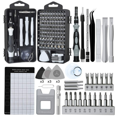 E·Durable 138in1 mini tournevis de précision Kit de mémoire magnétique pour la fixation d'un ordinateur portable iPhone PC Macbo