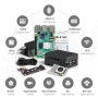 Raspberry Pi 5 8 Go PCIe M.2 NVMe – Kit | Boîtier en métal | Cooler Actif | Carte M.2 NVMe SSD PCIe | Bloc d'alimentation Offici