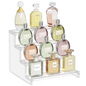 Lifewit Présentoir Transparent à 4 niveaux, Pack de 1 Présentoirs en Plastique, Organisateurs en Plastique pour Figures, Cupcake