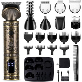 Surker Tondeuse Barbe Homme Tondeuse Cheveux Professionnelle Avec Lame en T de Coupe de Cheveux Chauve 0 mm Rasoir électrique To