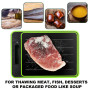 Frost Away Planche à découper avec fonction décongélation Gadget de cuisine avec aiguiseur à couteaux intégré et râpe à épices, 