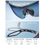 Lamicall Lunettes de Soleil Polarisées Cyclisme, [24g Ultra-Légère] Protection UV400, TR90-Monture, Plaquette de Nez Réglable, L