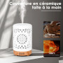 Vankarr Diffuseur Huiles Essentielles en Céramique 100ML, Diffuseur de Parfum Electrique Ultrasonique Diffuseur Huile Essentiell