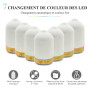 Diffuseur D'huiles Essentielles avec 6x10ml Set d'huiles Essentielles Diffuseur Electrique Ultrasonique Aromathérapie en Céramiq