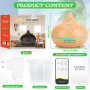 SaiXuan Diffuseur Huiles Essentielles 550ml, Humidificateur d’Air Ultrasonique avec Lumière LED 7 Couleurs, Minuterie & Arrêt Au