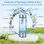 Bouteille Riche en Hydrogène Eau Portable, 430ML Générateur D'hydrogène en 3 Minutes Anti Âge, USB Bouteille d'eau Sans Fil, Fab