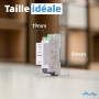 Shelly Pro 3EM - Compteur électrique triphasé connecté 120 A, LAN, Wi-Fi, Montage sur Rail DIN, Compatible avec MODBUS, Stockage