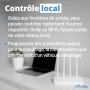 Shelly Pro 3EM - Compteur électrique triphasé connecté 120 A, LAN, Wi-Fi, Montage sur Rail DIN, Compatible avec MODBUS, Stockage