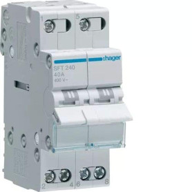 ROTATIVE INTERRUPTIONAL COMMUTER 1-0-2-2 2 POLES 40A 2 MODULES SFT240 ROTATIVE INTERRUPTIONAL COMMUTER 1-0-2-2 2 POLES 40A 2 MODULES SFT240