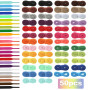 UILYNIU Lot de 25 paires de lacets plats colorés de rechange durables pour chaussures de sport, baskets, skateboard, bottes de s