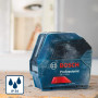 Bosch Professional laser lignes GLL 2-10 (laser rouge, portée : jusqu’à 10 m, 3 piles AA, housse) + Trépied BT 150 (hauteur : 55