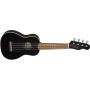 Fender Venice Ukulélé soprano Noir, Incluant des Cours Virtuels Gratuits sur Fender Play, Super Portable et Immédiatement Utilis