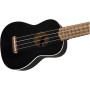 Fender Venice Ukulélé soprano Noir, Incluant des Cours Virtuels Gratuits sur Fender Play, Super Portable et Immédiatement Utilis