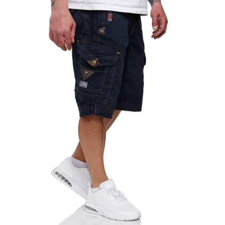 Geographical Norway Short Cargo pour Hommes Perle avec Ceinture