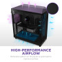 NZXT H6 Flow | CC-H61FB-01 | Boîtier Moyen-Tour Compact Double Chambre Airflow | Panneaux panoramiques en Verre | Panneaux Airfl