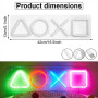 Panneau néon pour gamer, panneaux néon de jeu LED USB/interrupteur, décoration graphique, panneau, lampe de décoration de salle 
