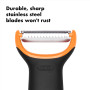 OXO Good Grips – Éplucheur de préparation pour juliennes - Éplucheur en inox - Orange et noir