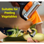 Neez 3 en 1 Épluche Legume - Asperges, Carotte, Tomate et Éplucheur Pomme de Terre - Bonnes Poignée Multifonction Inox Éplucheur