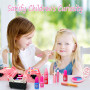 Lubibi Ensemble de Maquillage Lavable pour Enfants avec Coffret, Testé de sécurité Kit de cosmétiques réels pour Enfants,Anniver