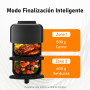 Air Fryer 2 Compartiments 10L, Friteuse à Air sans Huile Airfryer avec Fenêtre de Visualisation - Friteuses Double 10 Programmes