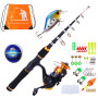 Sougayilang, canne à pêche télescopique avec moulinet d’enfant pour la pêche à la truite d’eau douce en voyage