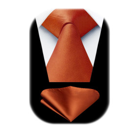 Enlision Cravate Homme Ensemble de Cravate et Pochette de Couleur Unie Mariage Cravate et Mouchoir Set Travail Fete Cadeau pour 