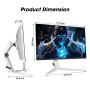KOORUI Écrans PC Gamer 27", 240Hz, VA Mini LED, QHD Écran Gaming, 1ms, Adaptive Sync, 2xHDMI 2.0 & DisplayPort 1.4, HDR 1000, DC