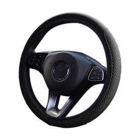 Couvre Volant Voiture en Cuir Microfibre, élastique, Respirante, Antidérapante, 37-38 cm, Housse Volant Voiture pour Hommes et F