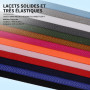 Shecret 2 Paires Élastiques Lacets Avec Fermeture en Métal - Plats Sans Nœuds Universels Pour Enfants et Adultes - Réglables Pou