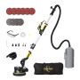 Ponceuse Girafe, Girafe Ponceuse 750W, LED Poignée télescopique Moteur, 7 Niveaux Vitesses 1800RPM Vitesse avec Dépoussiérage Au