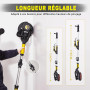 Ponceuse Girafe, Girafe Ponceuse 750W, LED Poignée télescopique Moteur, 7 Niveaux Vitesses 1800RPM Vitesse avec Dépoussiérage Au