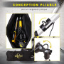 Ponceuse Girafe, Girafe Ponceuse 750W, LED Poignée télescopique Moteur, 7 Niveaux Vitesses 1800RPM Vitesse avec Dépoussiérage Au