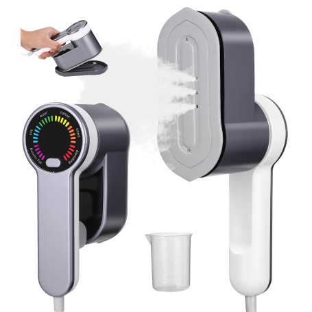 Defroisseur Vapeur Fer à Repasser Vertical, 1200W Fer à Repasser Portable, Voyage Vapeur Steamer 2 en 1 Mode avec Réservoir 120m