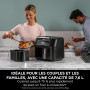 Ninja Foodi Dual Zone Air Fryer numérique, 2 tiroirs, 7,6L, 4-en-1, sans huile, Friture à air, Max Crisp, Rôtissage, Réchauffage