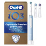 Oral-B Brosse A Dents Electrique iO 3 Bleue, 3 Modes De Nettoyage Dont Blancheur, Brossage Silencieux, Capteur De Pression, 3 Br