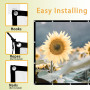 Ecran de Videoprojecteurs, Projecteur étanche épaissi Pliable écran, Double Face Anti-Plis Projection pour Vidéoprojecteurs, Fêt