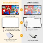 Ecran de Videoprojecteurs, Projecteur étanche épaissi Pliable écran, Double Face Anti-Plis Projection pour Vidéoprojecteurs, Fêt