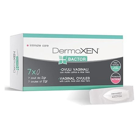 DERMOXEN Bactor Ovule Mycose Gynecologue. Ovule Intime Anti Odeur Femme, Désinfectants et Fongicides contre Candidose, Vaginose,