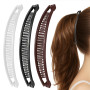 3 Pièces Pince Banane Cheveux Femme, Pince Banane Clip Hair Accessoires Cheveux Plastique pour Femme et Filles (Blanc, Noir, Mar