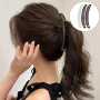 3 Pièces Pince Banane Cheveux Femme, Pince Banane Clip Hair Accessoires Cheveux Plastique pour Femme et Filles (Blanc, Noir, Mar