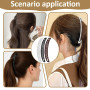3 Pièces Pince Banane Cheveux Femme, Pince Banane Clip Hair Accessoires Cheveux Plastique pour Femme et Filles (Blanc, Noir, Mar