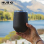 Huski Gobelet à Vin 2.0 | NOUVEAU | Design Primé avec Pied Détachable | Verre à Vin en Acier Inoxydable Premium avec Couvercle |