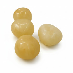 Quartz Citrine Pierre Naturelle Polie - Set de 4 pierres aux propriétés guérisseurs