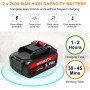 Débroussailleuses Electrique sans Fil, Coupe Bordures sans Fil a 2 21V 2.0Ah Batterie et Chargeur Rapide & 3 Types Lames, Debrou