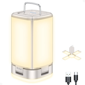Blukar Lanterne Camping Rechargeable, Lampe Camping 116 LED Super Brillant 360°-Pliable 7 Modes d'éclairage 10H+ d'autonomie-Ecl