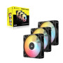 CORSAIR RS120-R ARGB 120mm PWM +5 ARGB Inversée Ventilateurs – Inversé Rotor, Huit RGB LEDs, Haute Pression Statique, Connecteur