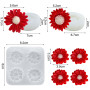Moule tournesol bougies,3 PCS moule silicone bougie fleur Moule à savon fleur À moules pour bougies Fleurs moule DIY Fondant bou